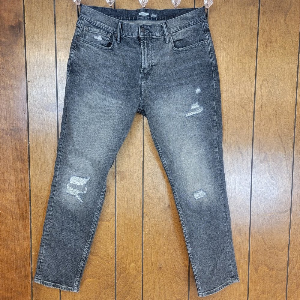 Old Navy Built-In Flex Ripped Slim Fit Jeans Mens 34x30
